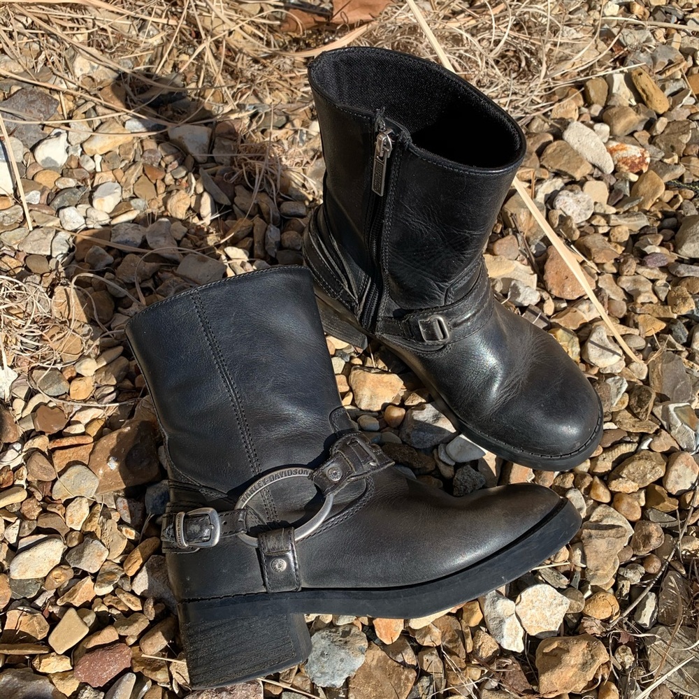 Harley Davidson Christa zip up harness boots